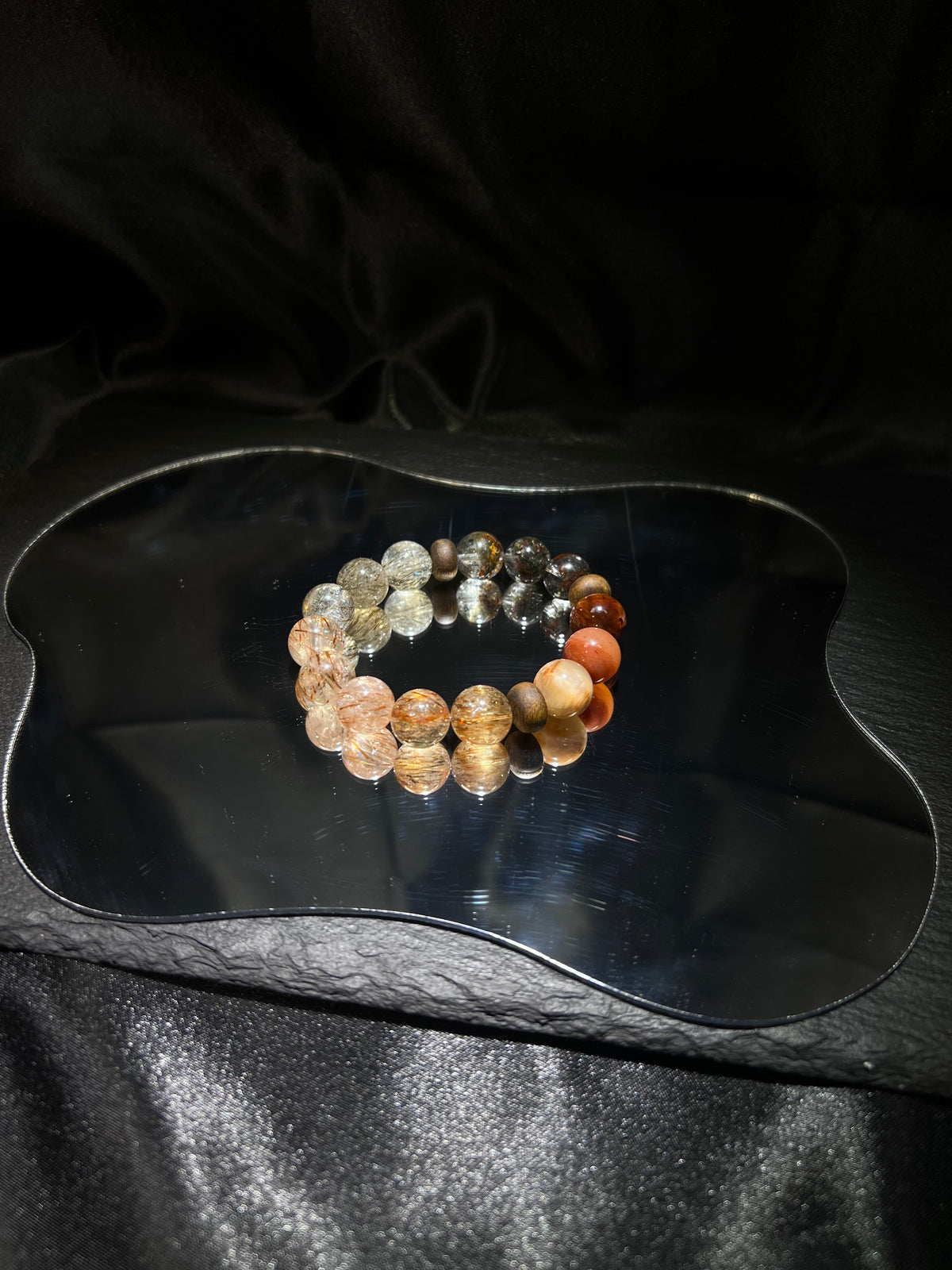 Red Phantom & Rabbit Hair Bracelet – worn and styled