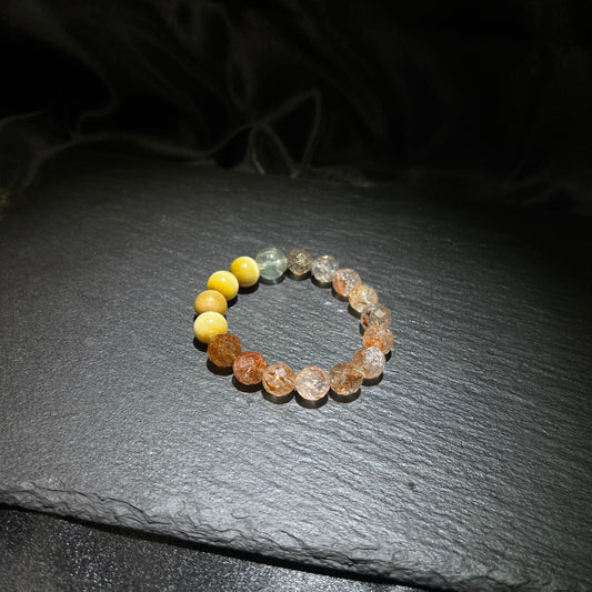 64-Facet Black Gold Crystal & Tiger Eye Bracelet – natural crystal jewelry by Joyseven