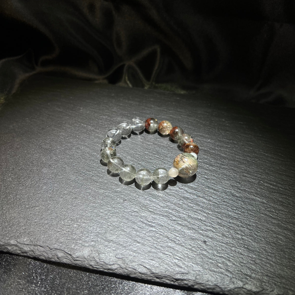Red Phantom Bracelet – natural crystal jewelry by Joyseven