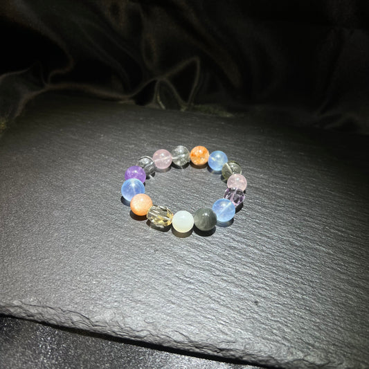 Amethyst & Aquamarine Bracelet – natural crystal jewelry by Joyseven