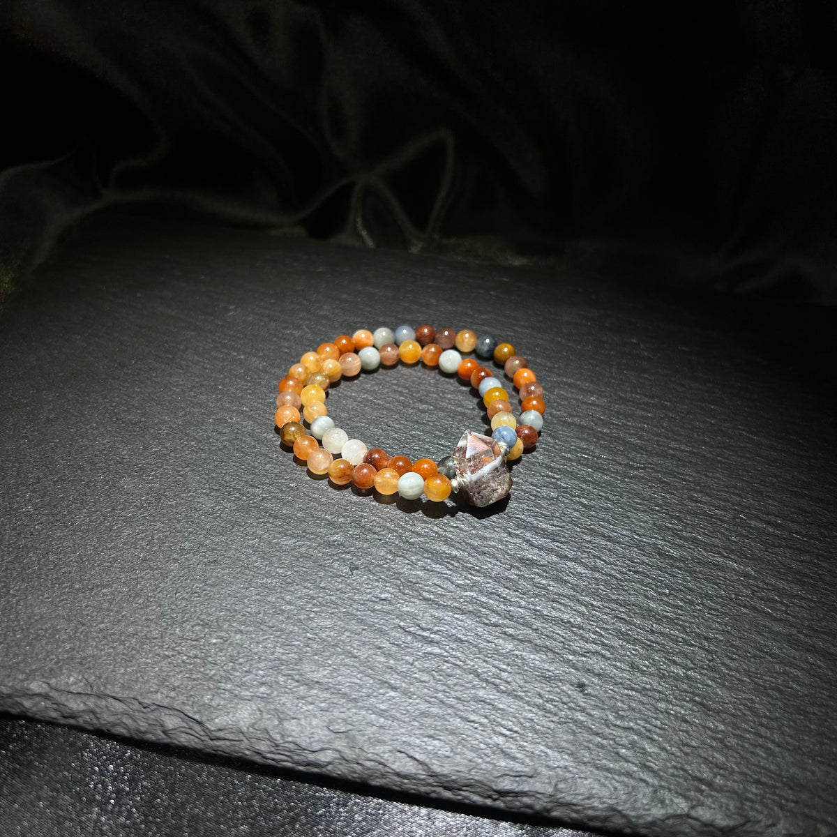 2-Ring Rabbit Hair & Phantom Bracelet – natural crystal jewelry by Joyseven