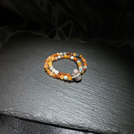 2-Ring Rabbit Hair & Phantom Bracelet – natural crystal jewelry by Joyseven