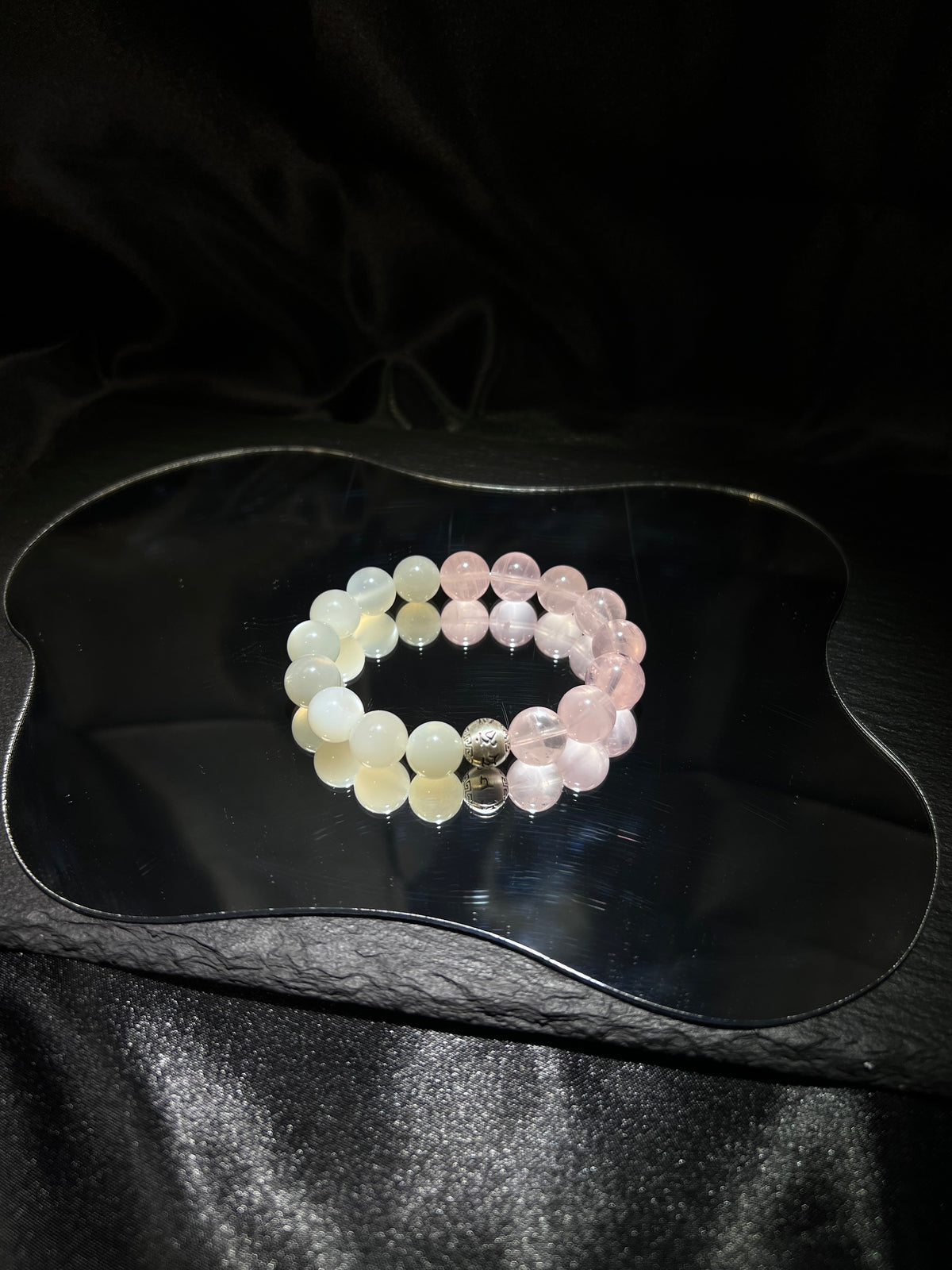 Moonstone & Rose Quartz Bracelet – worn and styled
