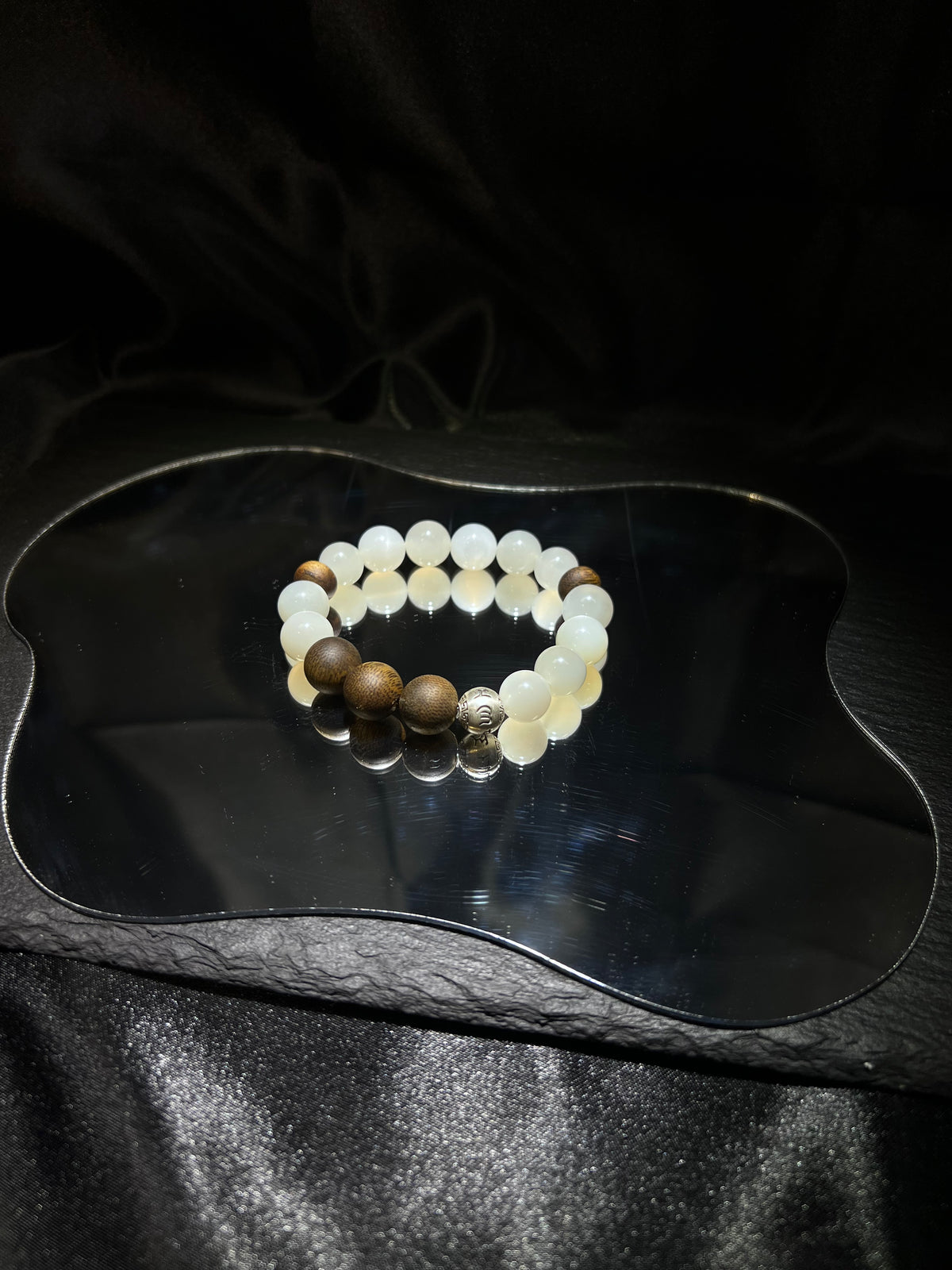 Moonstone & Agarwood Bracelet – worn and styled