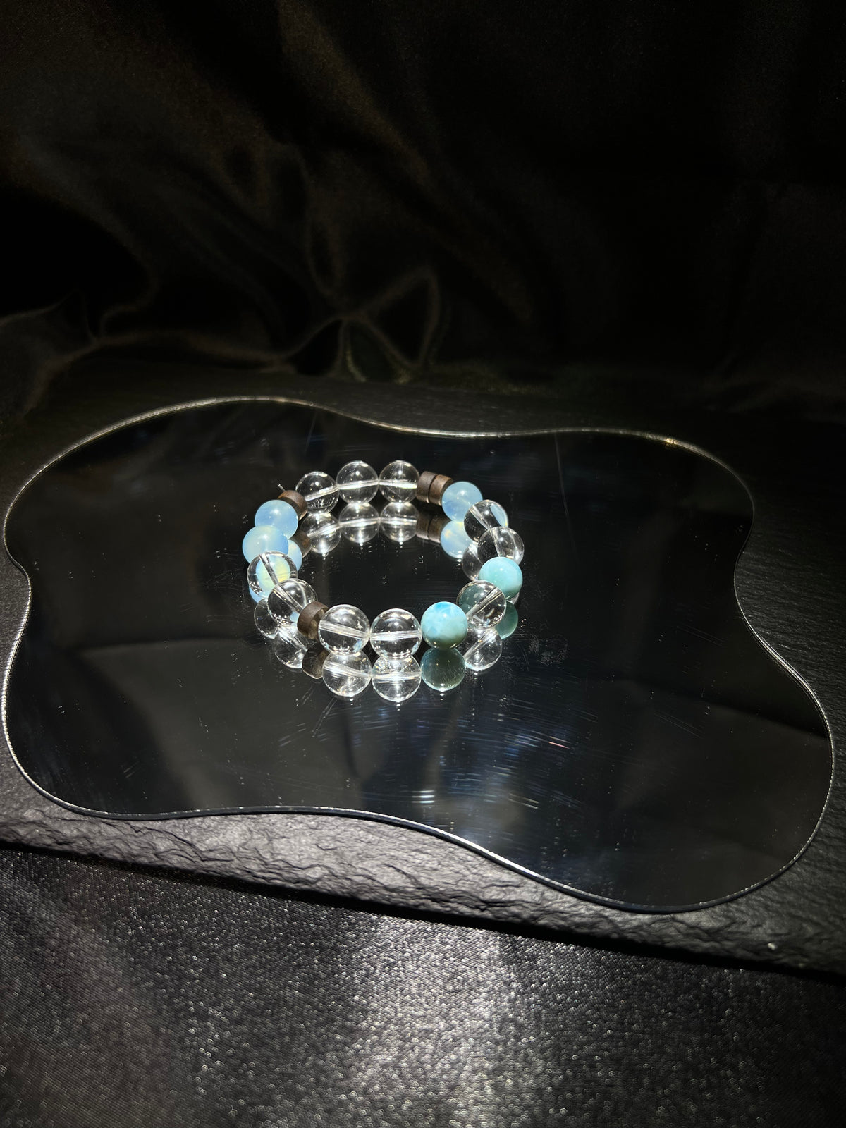 White Quartz & Aquamarine Bracelet – worn and styled