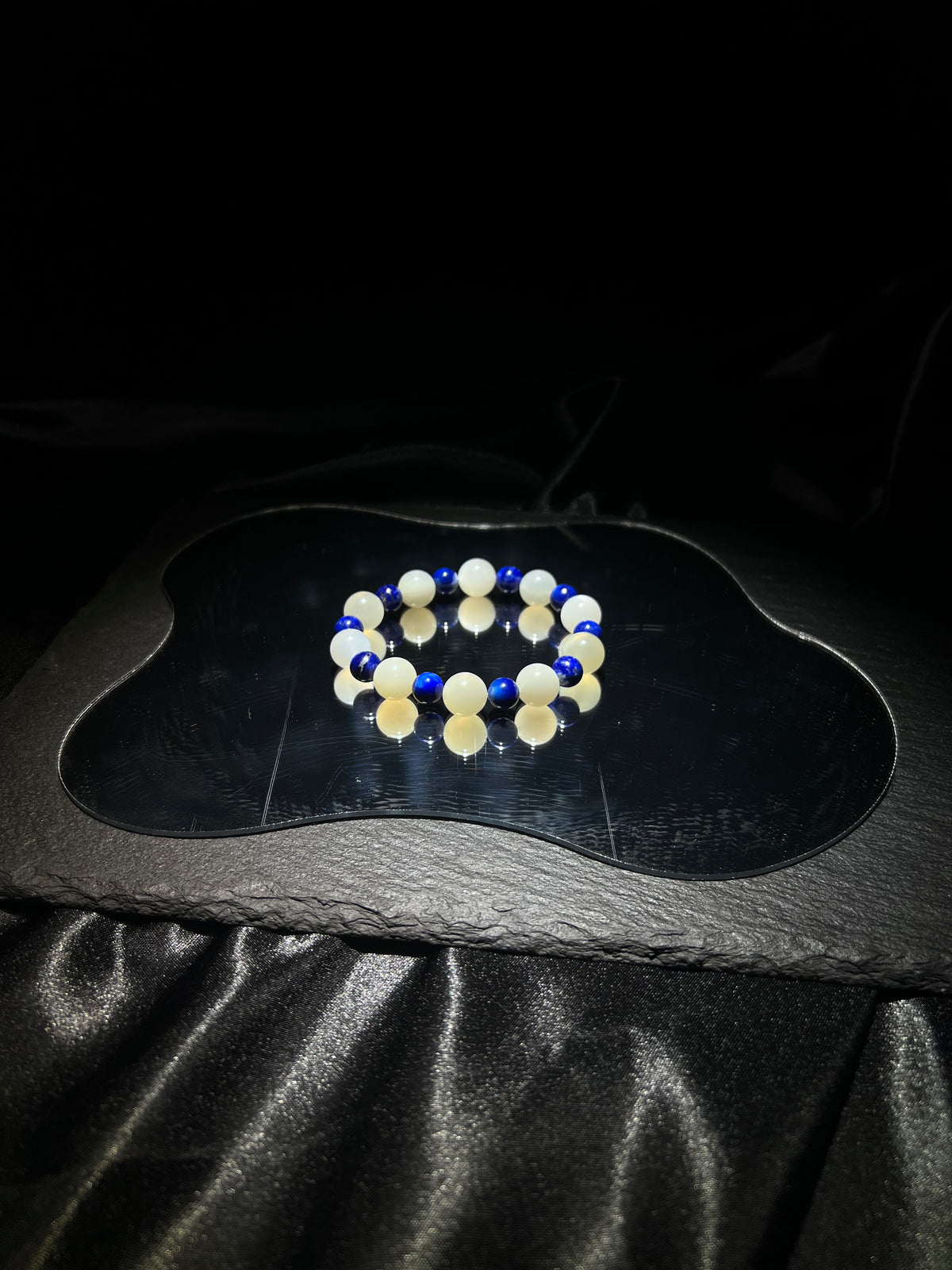 Moonstone & Lapis Lazuli Bracelet – worn and styled