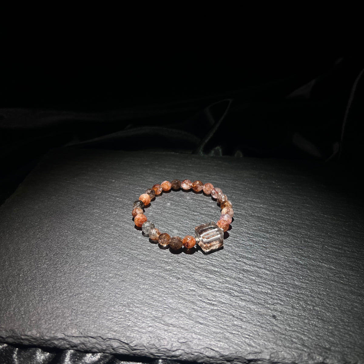 64-Facet Black Gold Crystal Bracelet – natural crystal jewelry by Joyseven