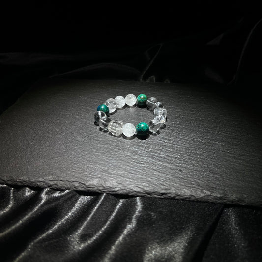 Phoenix Stone & White Quartz Bracelet – natural crystal jewelry by Joyseven