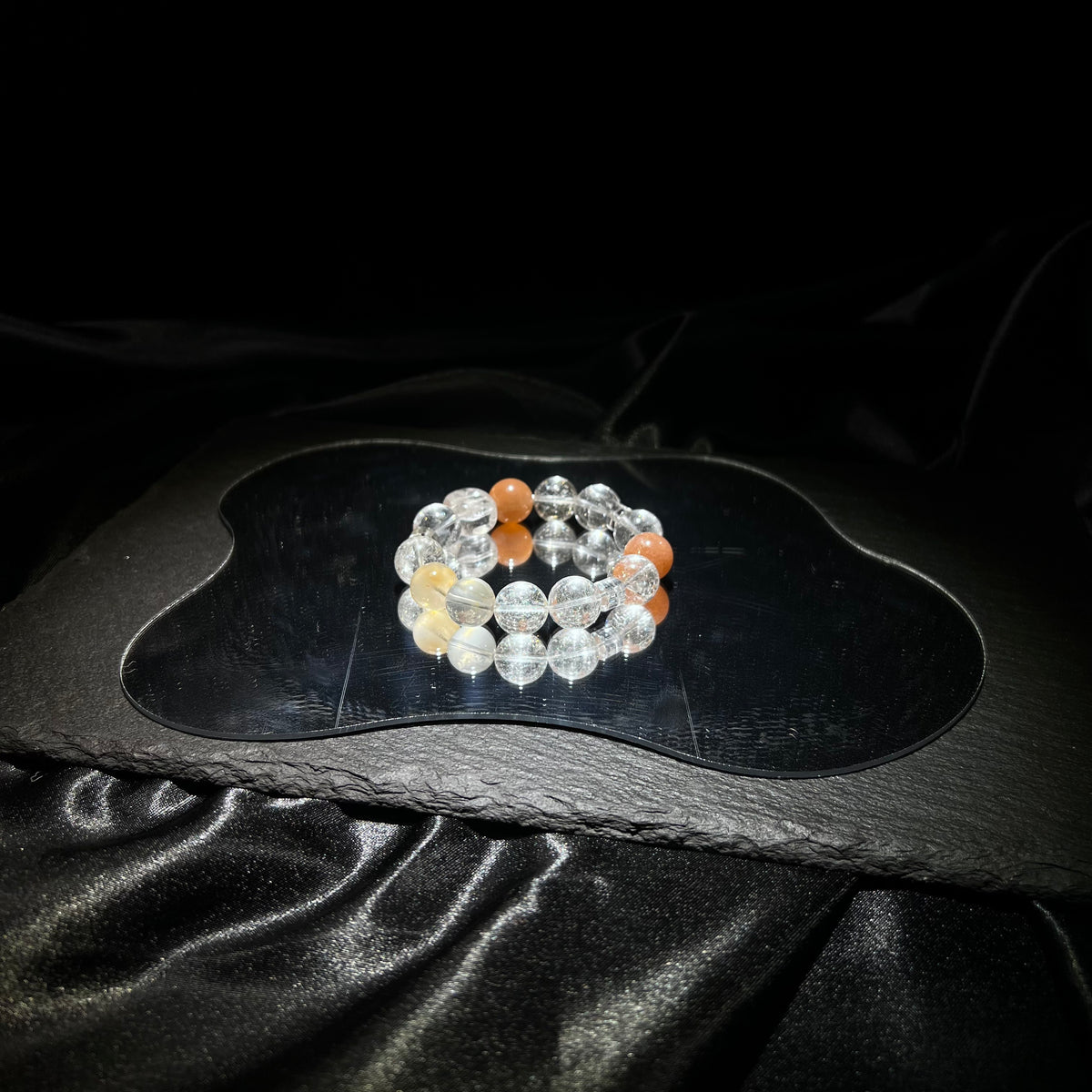 Sunstone & White Crystal Bracelet – worn and styled