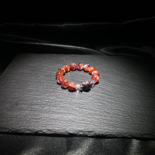 Hematoid Quartz & Phantom Bracelet – natural crystal jewelry by Joyseven