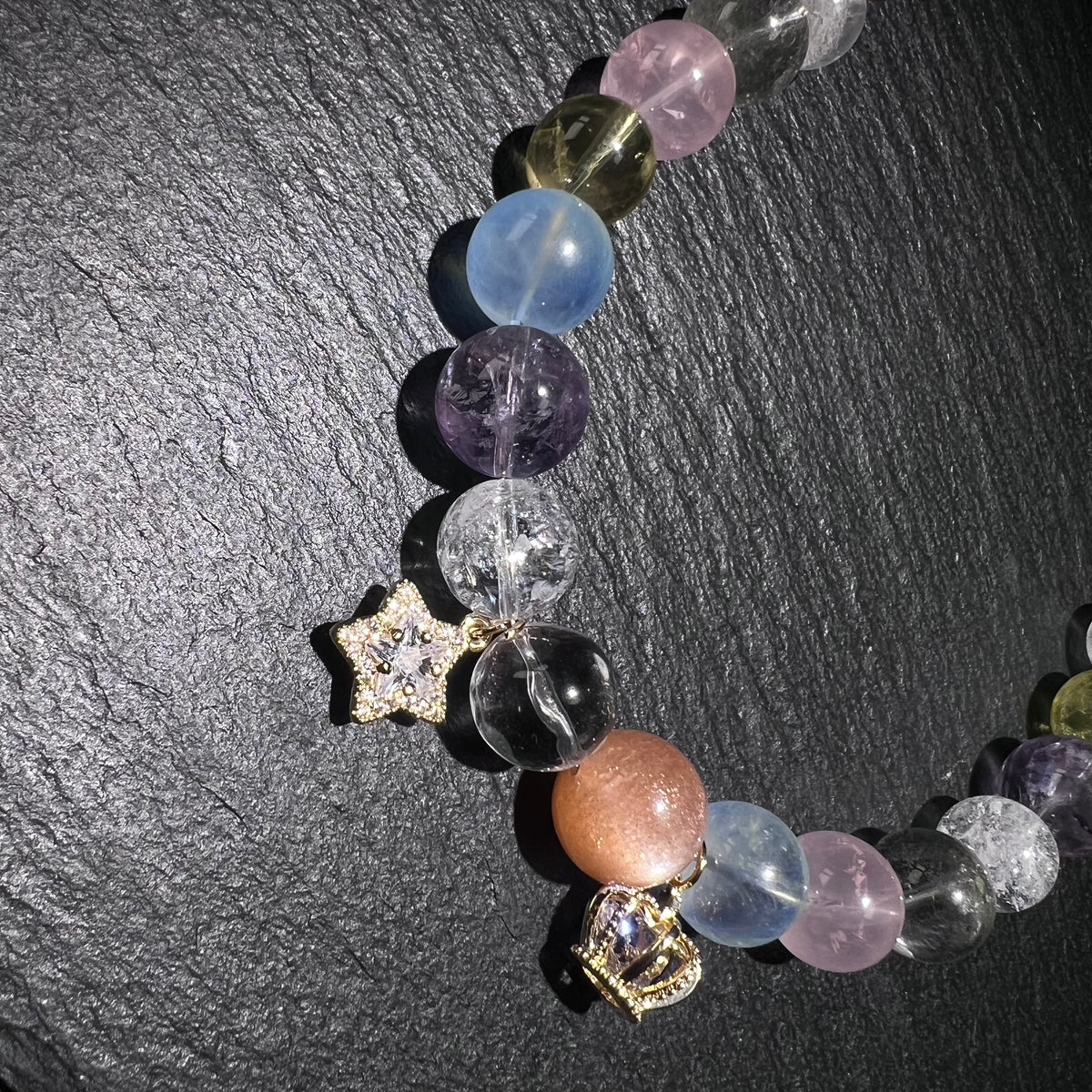 Rainbow Crystal Pet Collar – worn and styled
