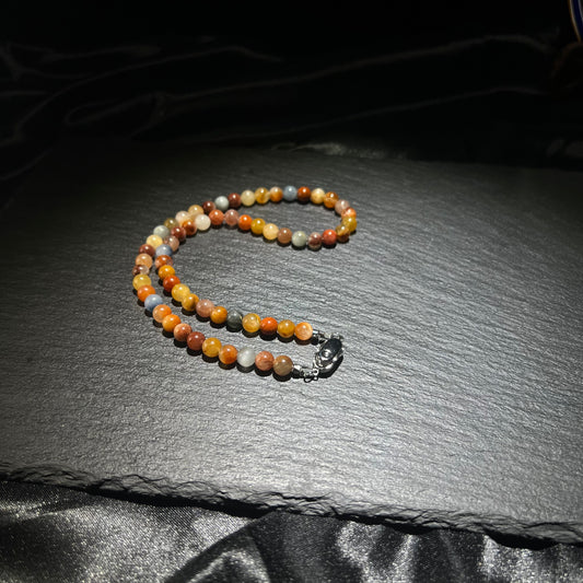 Mini Rainbow Rabbit Hair Crystal Necklace – Sterling Silver