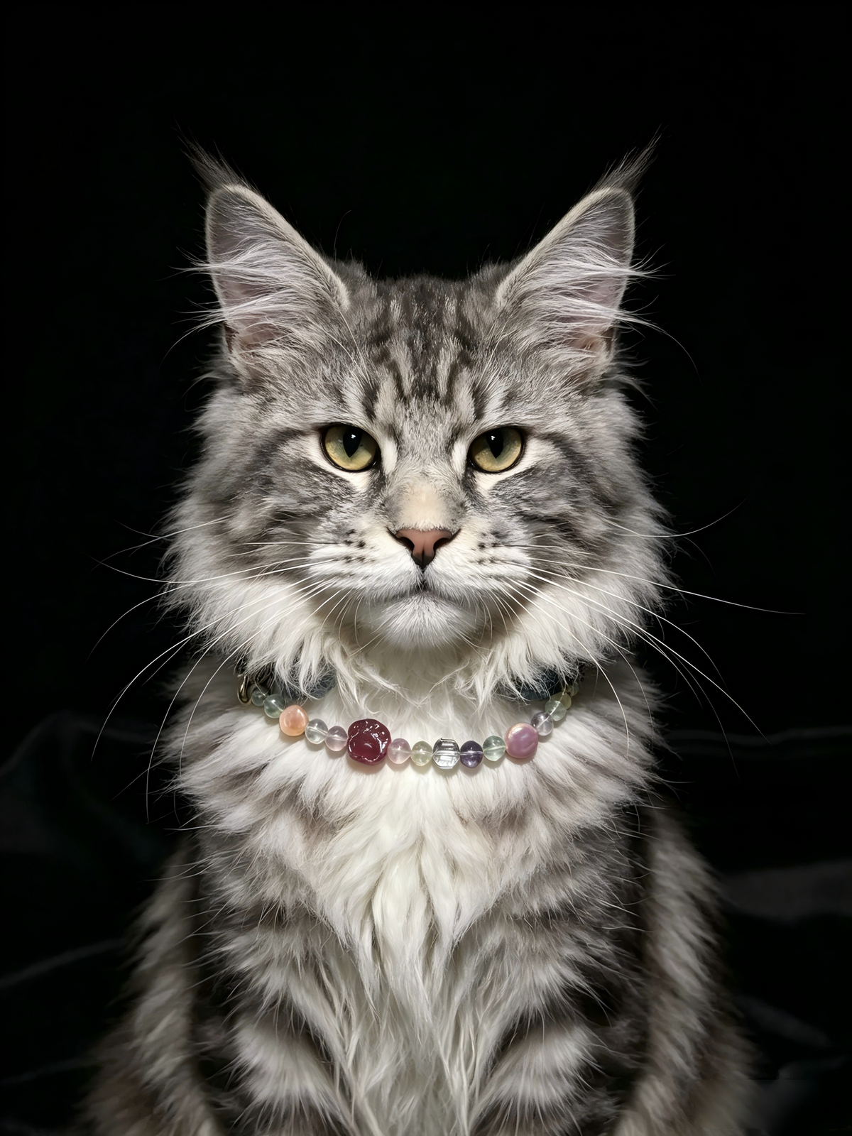 Fluorite & Strawberry Quartz Cat Collar – natural crystal jewelry by Joyseven